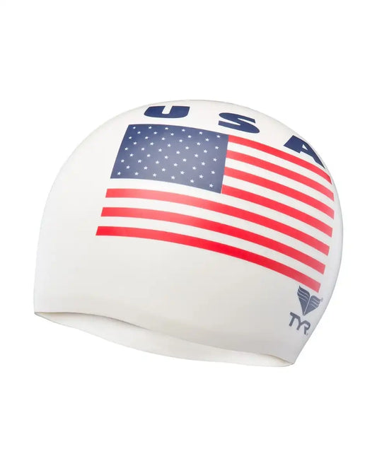 Adult Silicone Swim Cap - USA