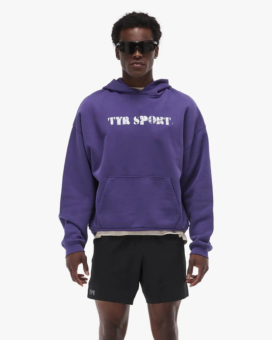 Men's TYR Sport Stencil Graphic Oversized Pullover Hoodie