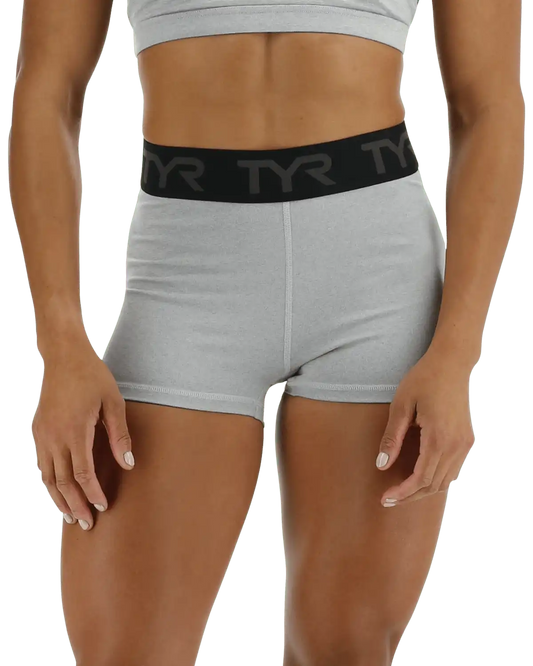 Base Kinetic™ Women's Mid-Rise 2" Logo Shorts - Heather
