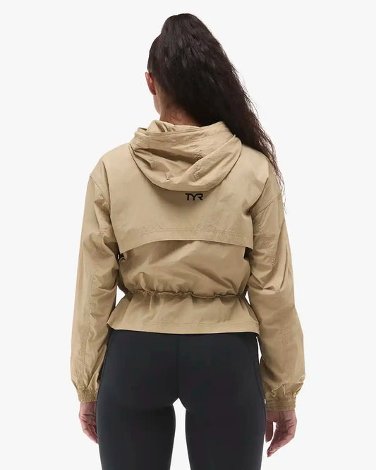Women's Full Zip Windbreaker - Khaki