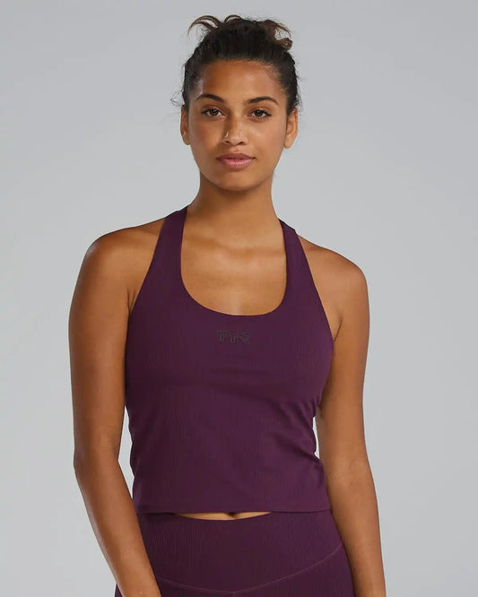 Joule Elite Ribbed Tank Top - Deep Plum