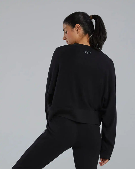 UltraSoft Women's Midweight Terry Cropped Crew