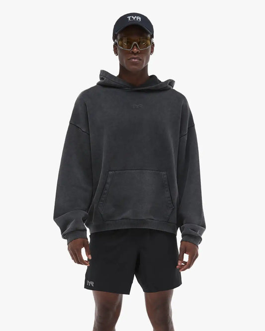 Men's Vintage Wash Oversized Pullover Hoodie - Garment Dyed