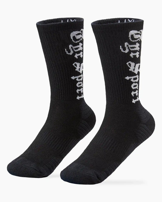 Performance Script Crew Sock - Black