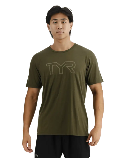 UltraSoft Men's Big Logo Tri-Blend Tech Tee