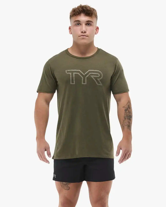 Unisex Ultrasoft Lightweight Tri Blend Tech Tee - Big Logo