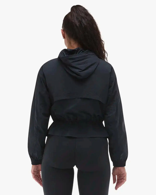 Women's Full Zip Windbreaker - Black