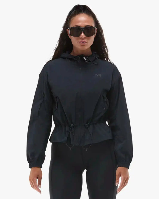 Women's Full Zip Windbreaker - Black