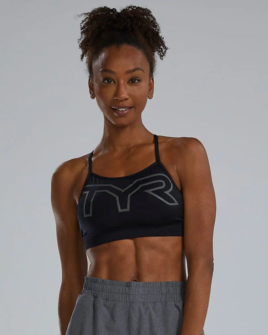 Base Kinetic™ Women's High Neck Big Logo Sports Bra - Solid